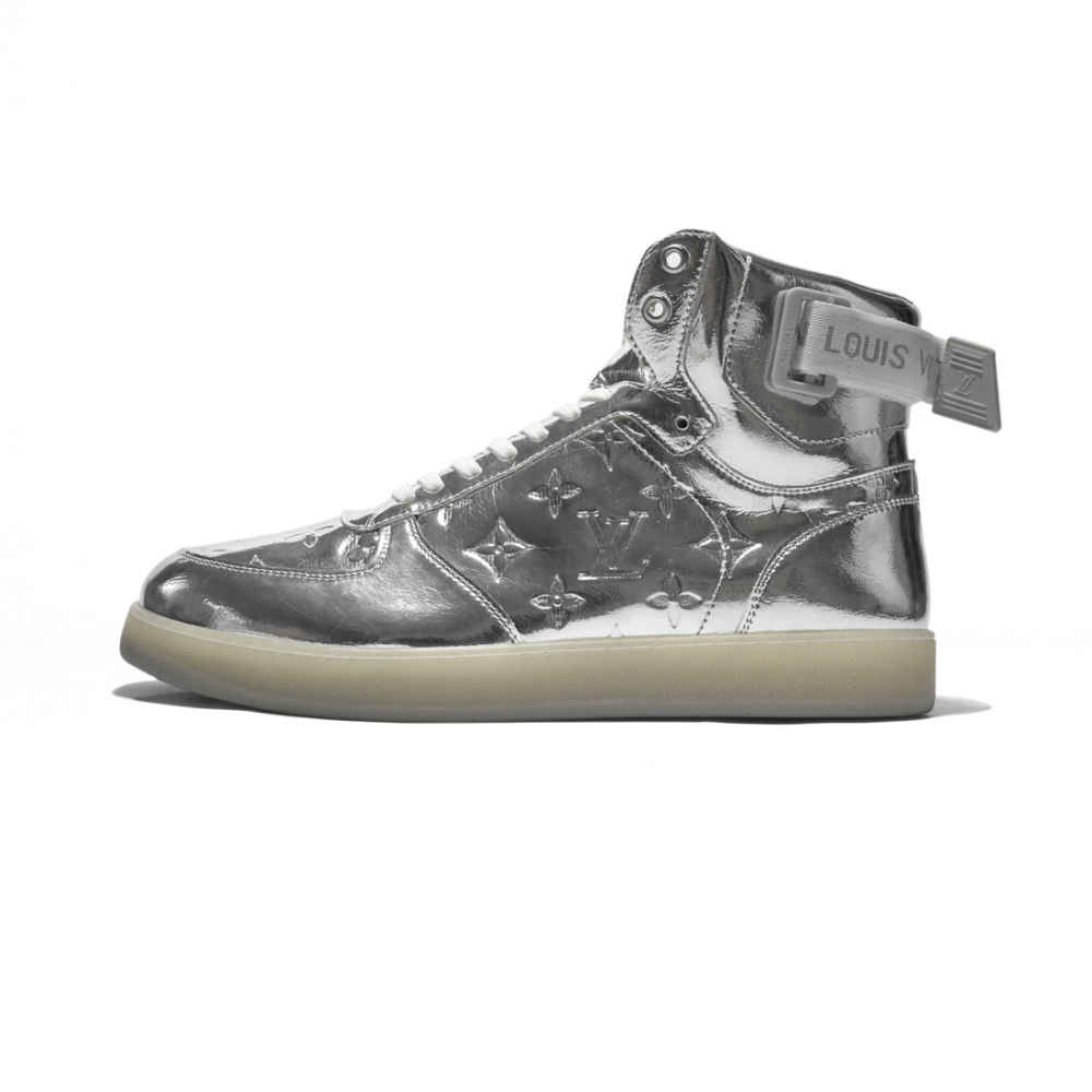 Louis Vuitton Silver Premium Quality Sneakers-thumb-0