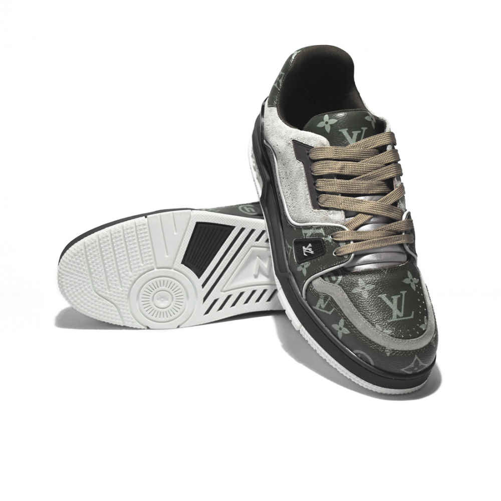Louis Vuitton Green Premium Quality Sneakers-thumb-5