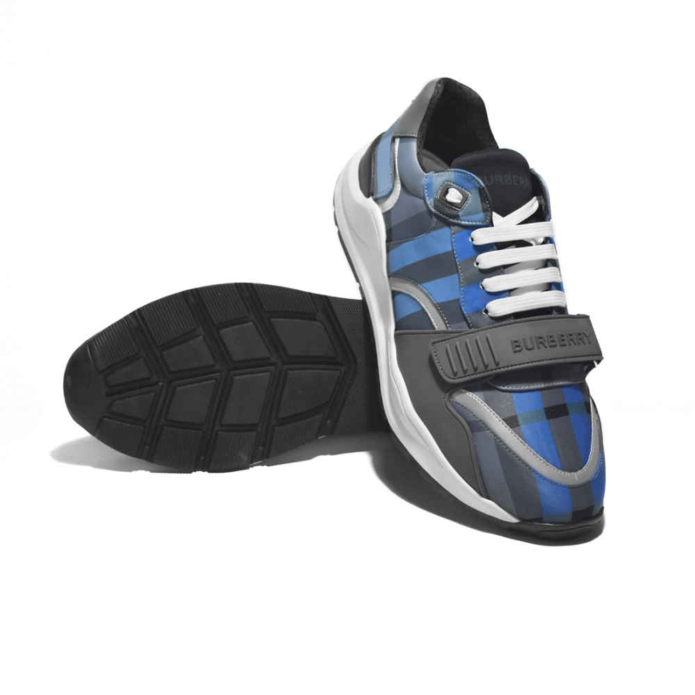 Burberry Black & Blue Premium Quality Sneakers-5