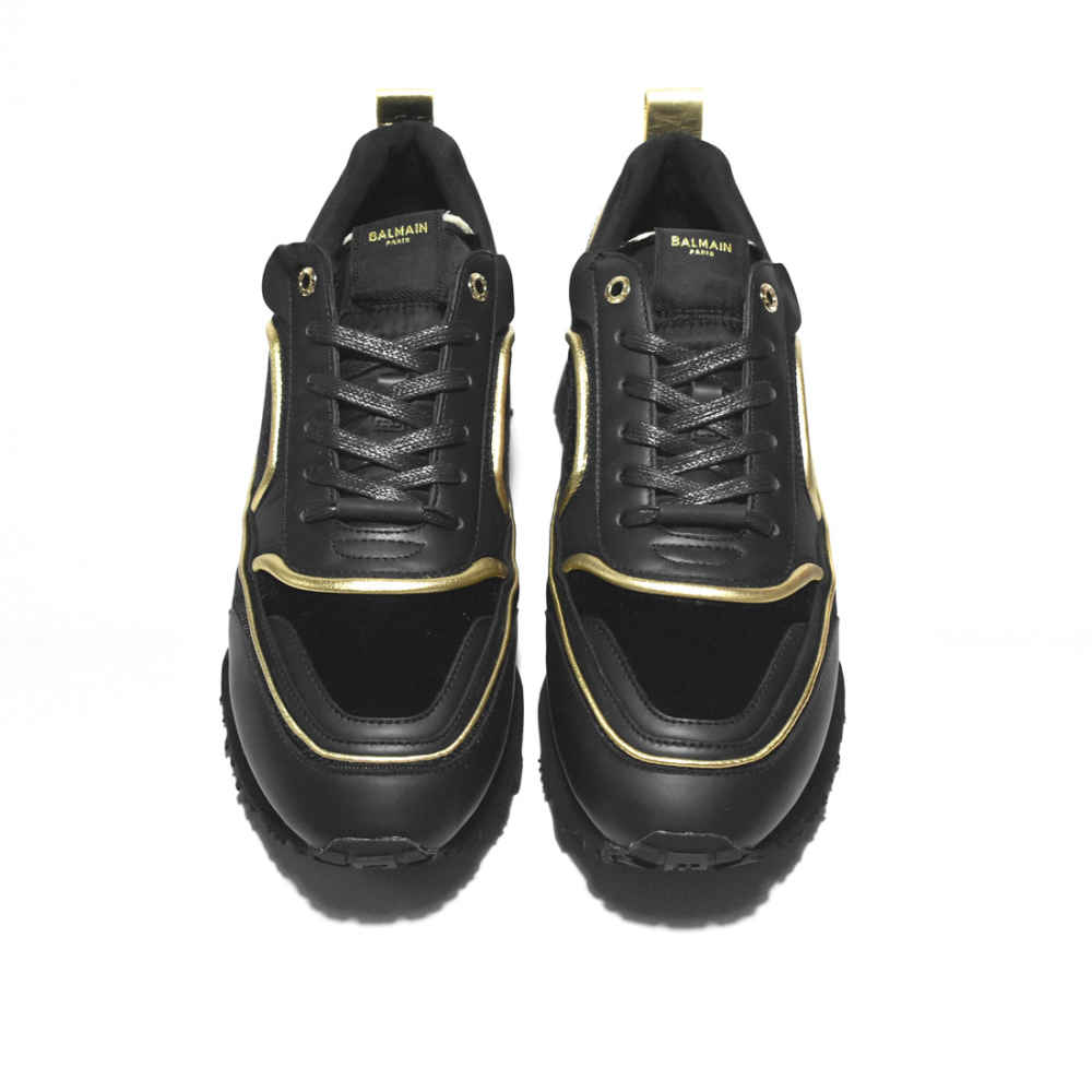 Balmain Black & Golden Premium Quality Sneakers-thumb-3