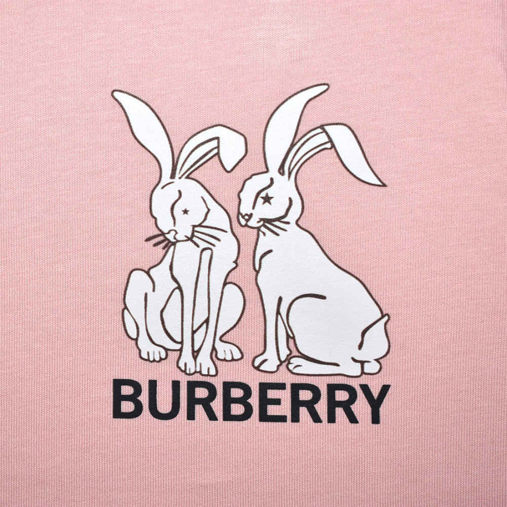 Burberry Animal Kingdom Print Pink Kids T-shirt-3
