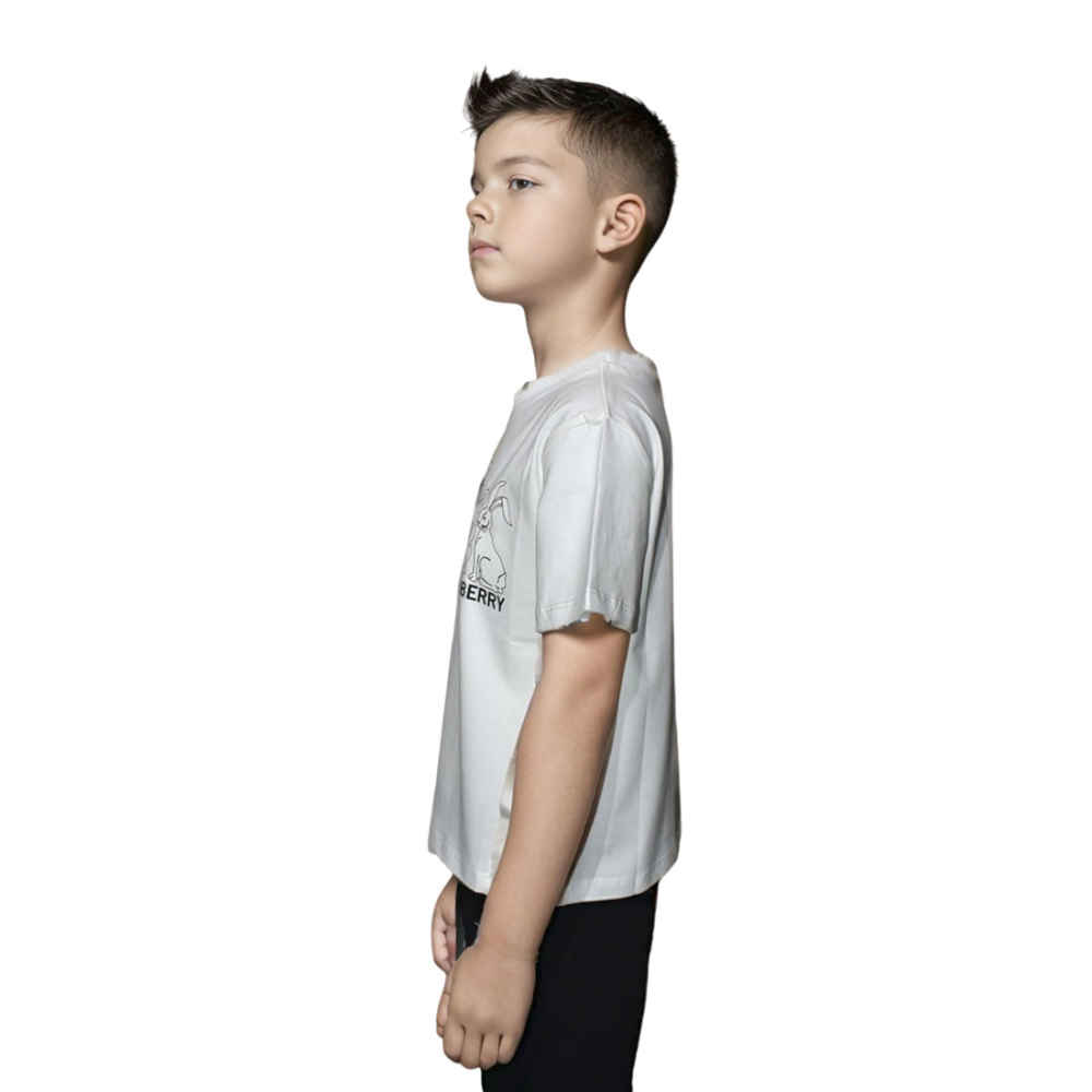 Burberry Animal Kingdom Print White Kids T-shirt-thumb-2