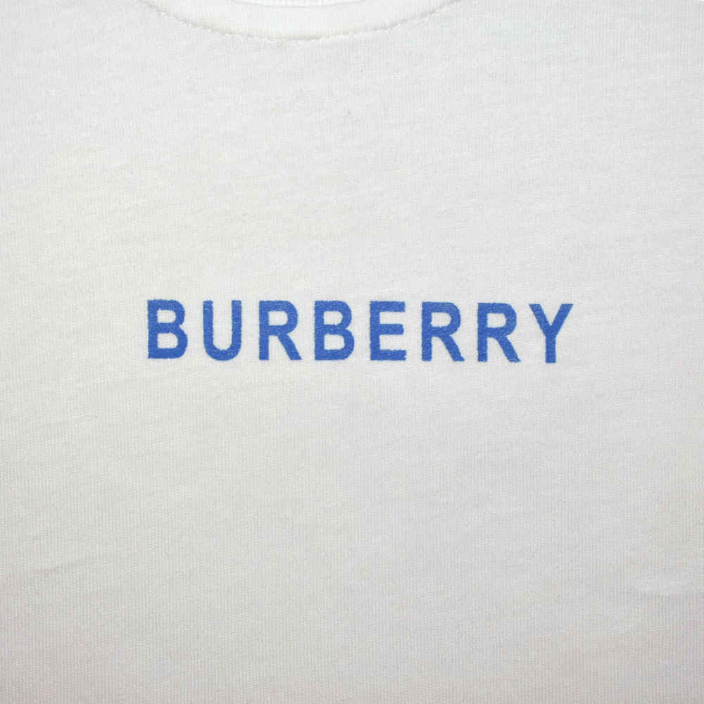 Burberry Logo Print White Premium Kids T-shirt-thumb-3