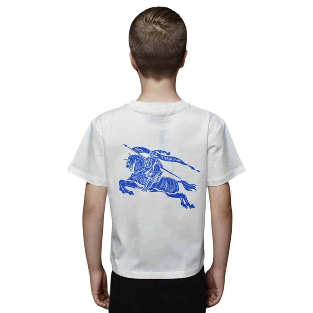 Burberry Logo Print White Premium Kids T-shirt-thumb-1