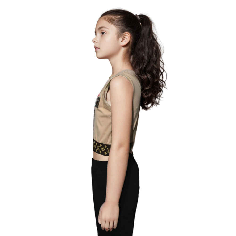 Louis Vuitton Brown Premium T-shirt For Kids-thumb-2