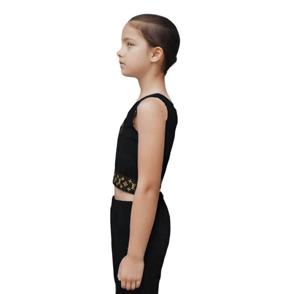 Louis Vuitton Black Premium Quality T-shirt For Kids-thumb-2