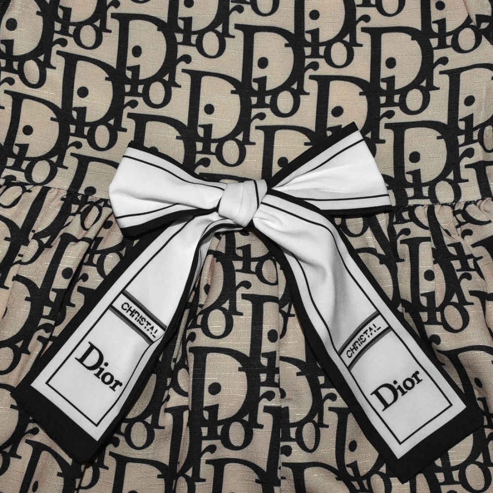 Dior Brown Premium Quality Girls Dress-3