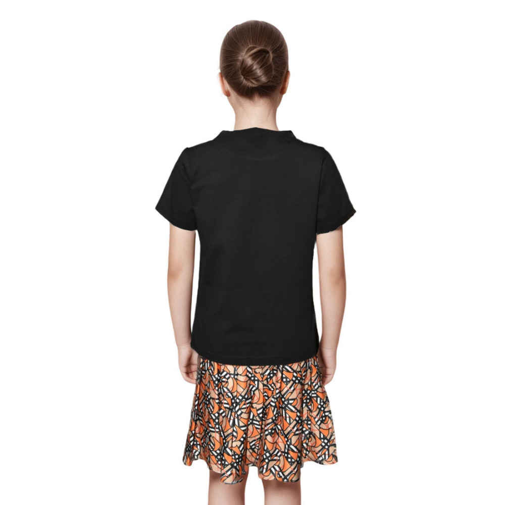 Burberry Round-Neck Black Premium Girls Co-ord Set-thumb-1