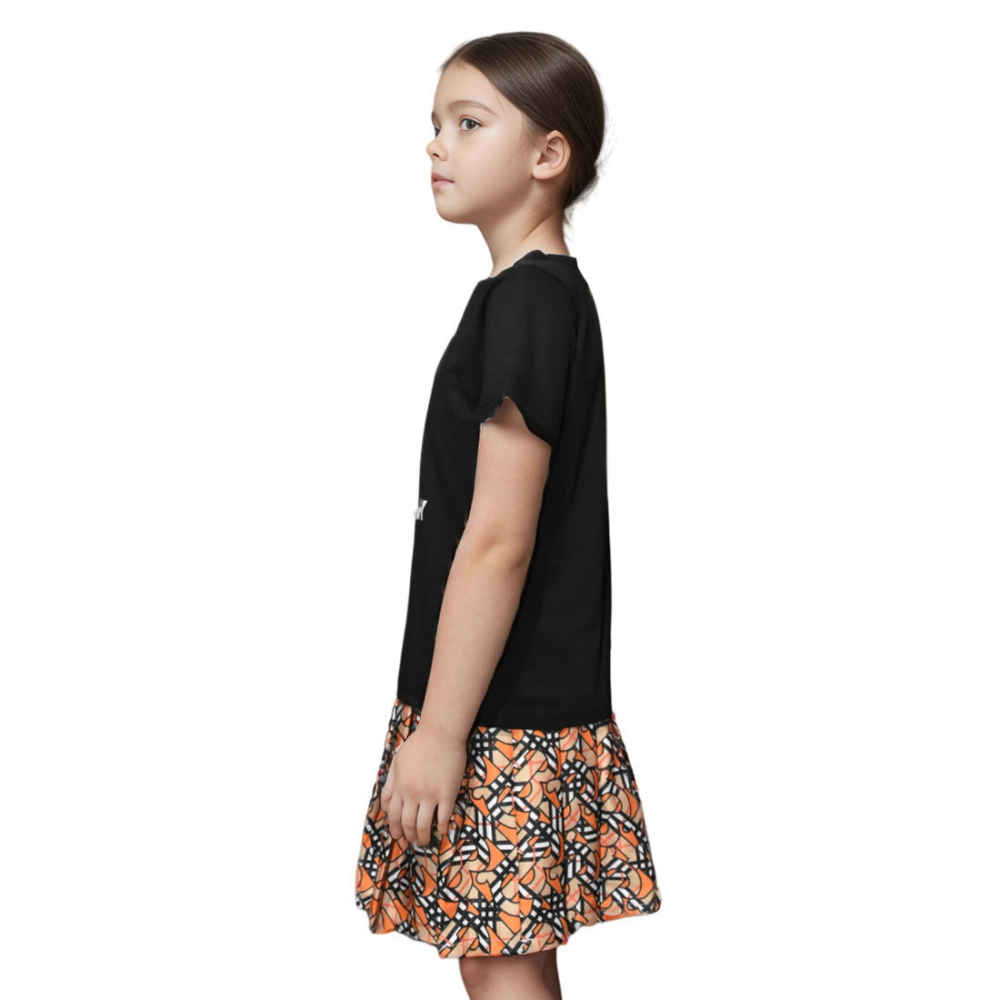 Burberry Round-Neck Black Premium Girls Co-ord Set-thumb-2