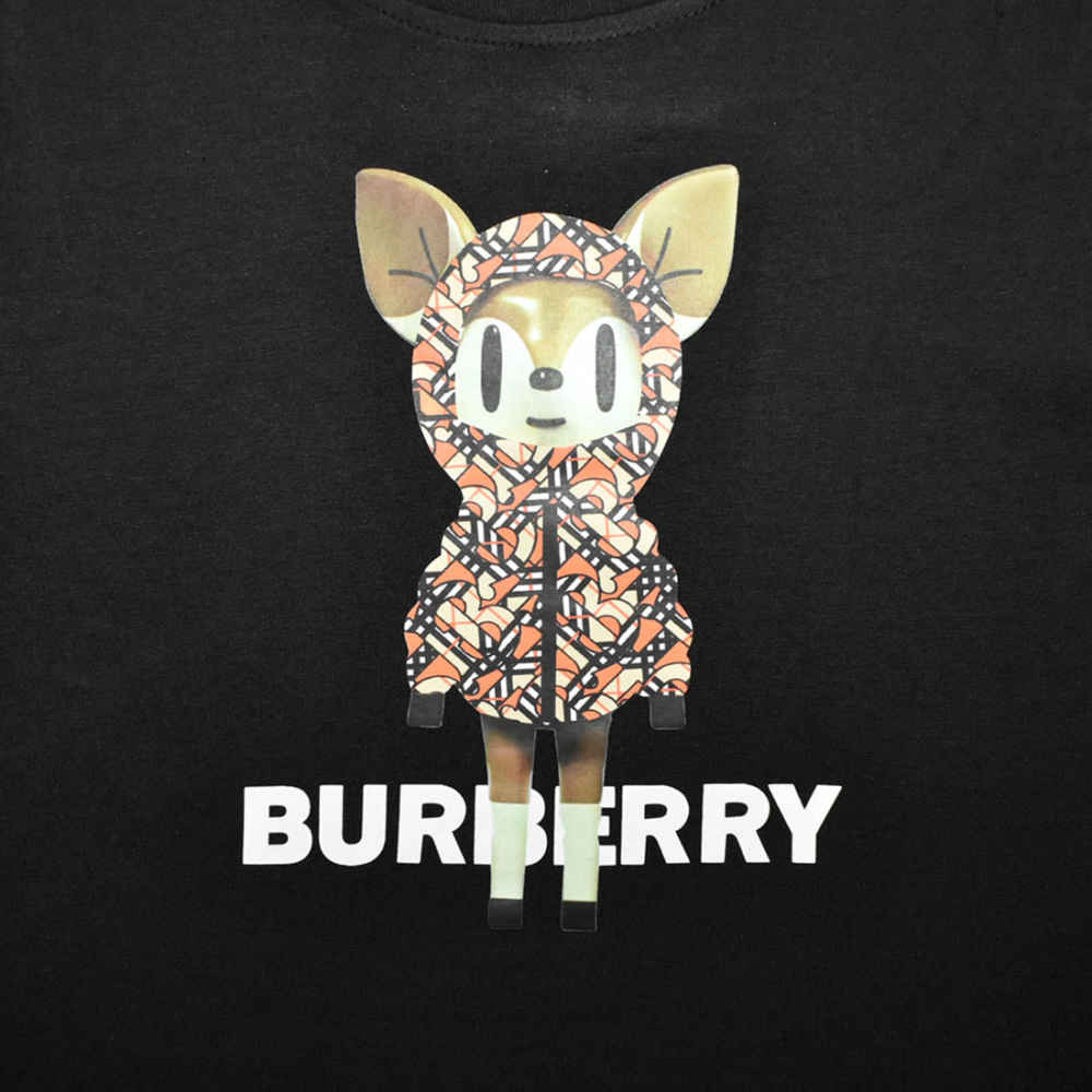 Burberry Round-Neck Black Premium Girls Co-ord Set-thumb-3