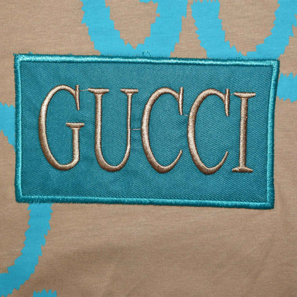 Gucci Printed Embroidered logo Brown Girls Co-ord Set-thumb-3
