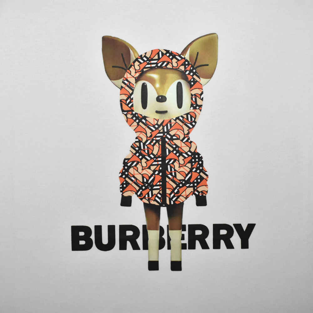 Burberry Round-Neck White Premium Girls Co-ord Set-thumb-3