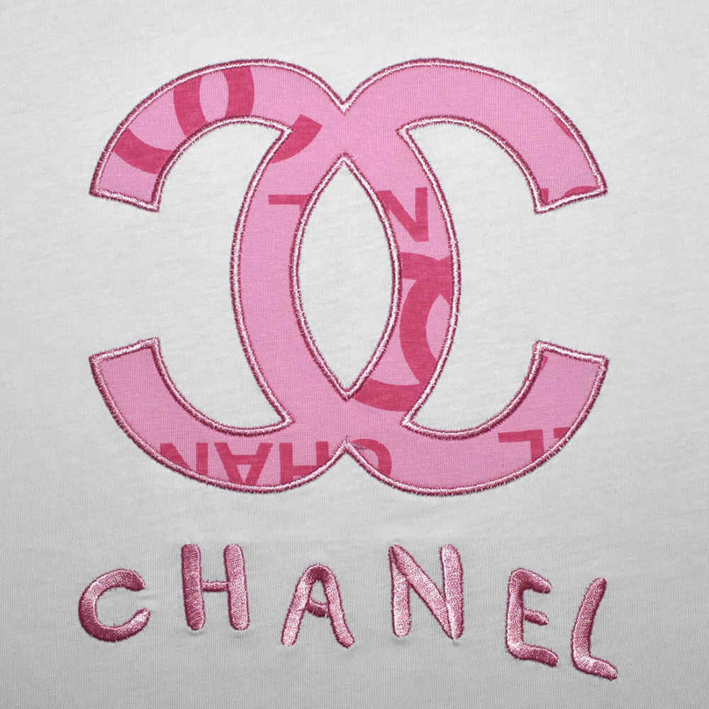 Chanel Embroidered logo Pink Premium Girls Co-ord Set-3