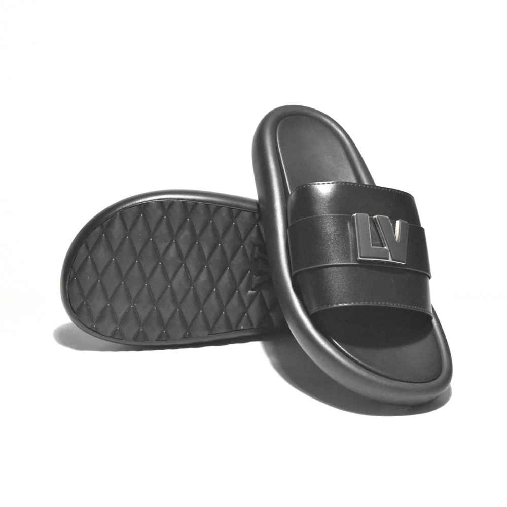 Louis Vuitton Black Premium Quality men's Flip-flops-6