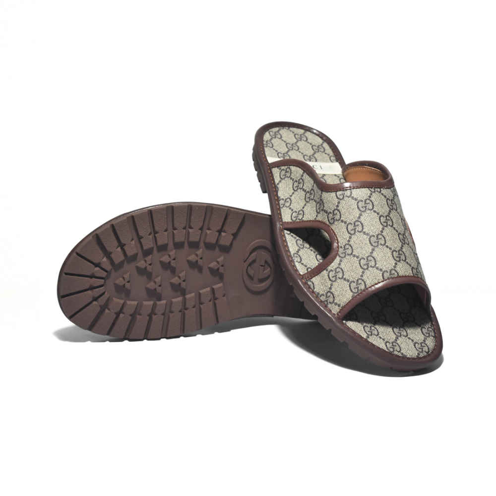 Gucci Cream Premium Quality Men's Flip-flops-thumb-6