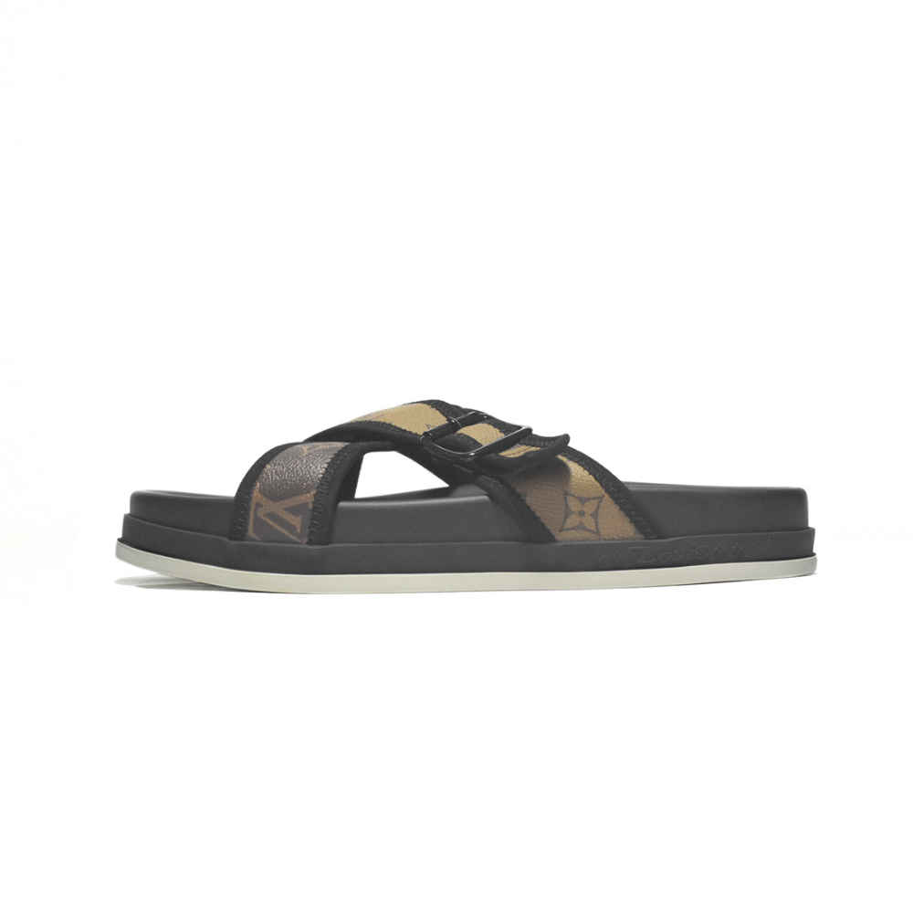 Louis Vuitton Black Premium Quality Men's Flip-flops-1