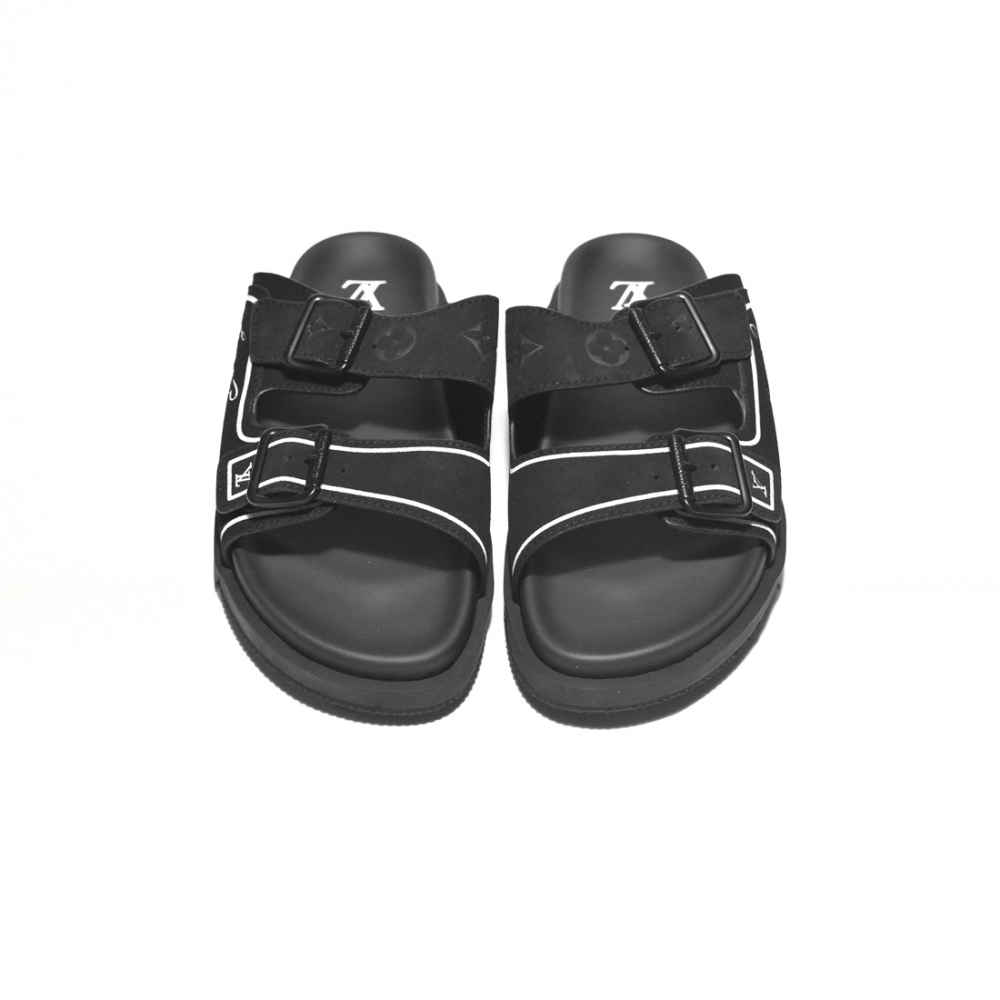 Louis Vuitton Black Premium Quality Men's Flip-flops-4
