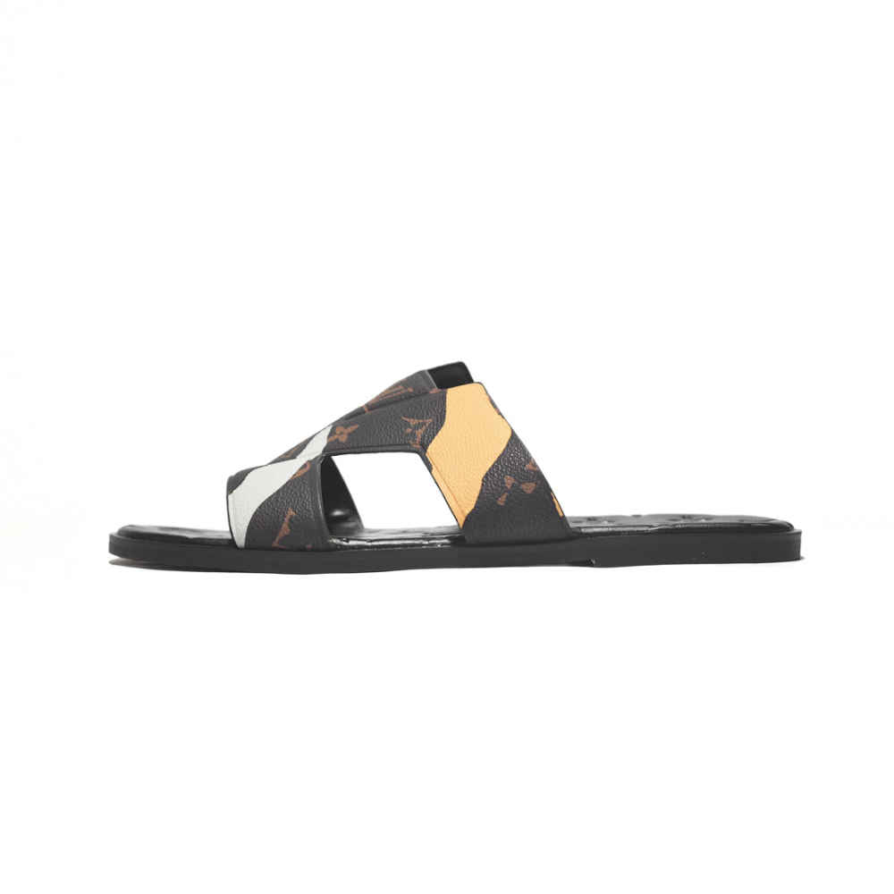 Louis Vuitton Black Premium Quality Stylish Men's Flip-flop-1