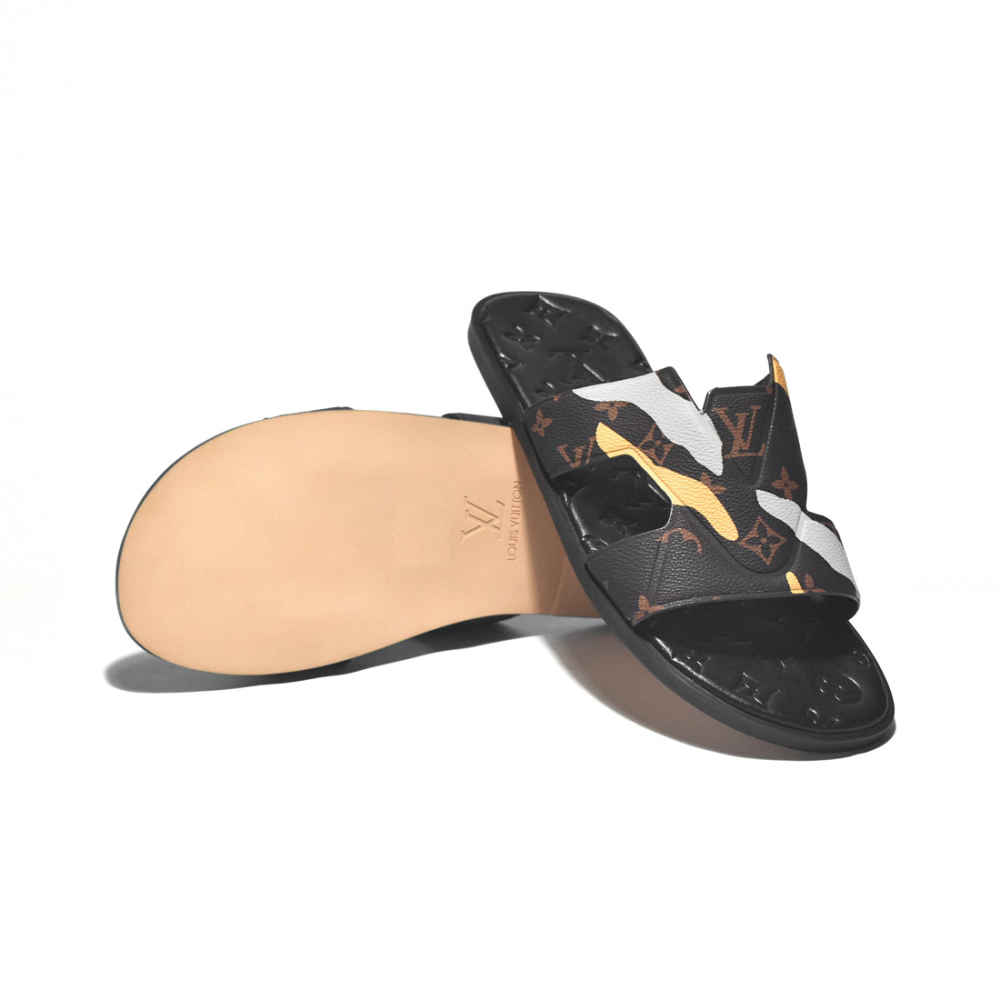 Louis Vuitton Black Premium Quality Stylish Men's Flip-flop-6