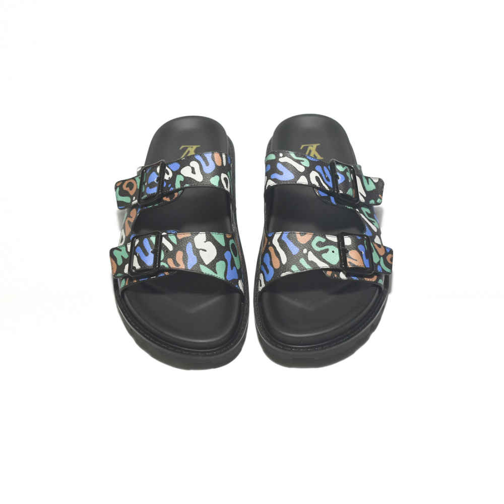 Louis Vuitton Black Premium Quality Men's Flip-flops-4