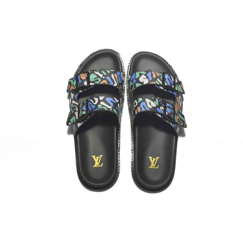 Louis Vuitton Black Premium Quality Men's Flip-flops-3