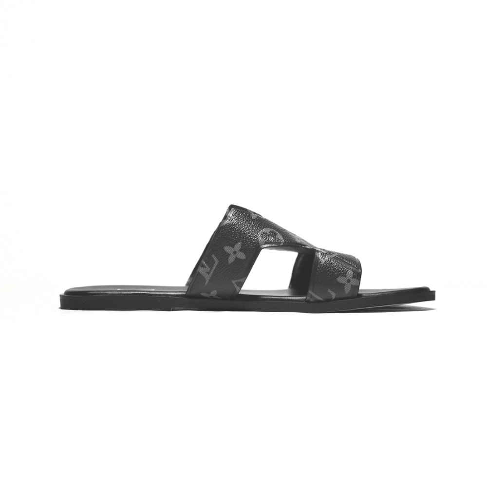Louis Vuitton Black Premium Quality Flip-flops-2