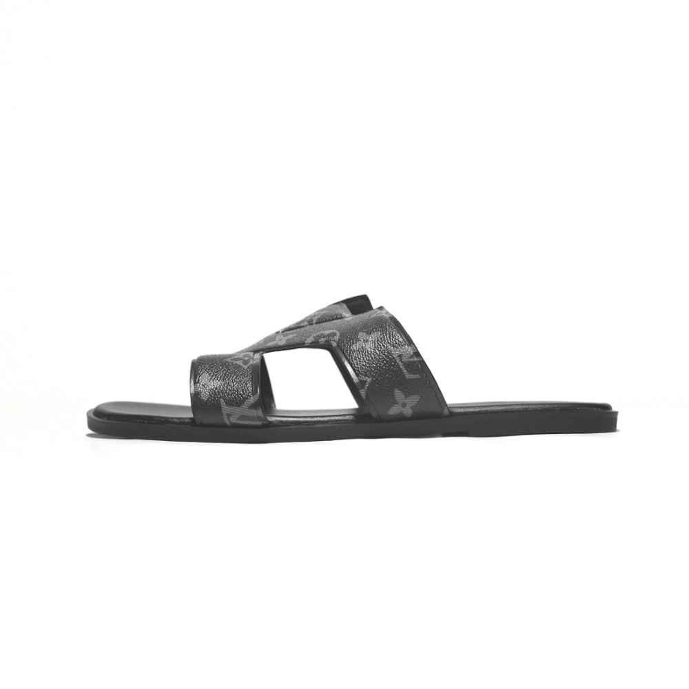 Louis Vuitton Black Premium Quality Flip-flops-1