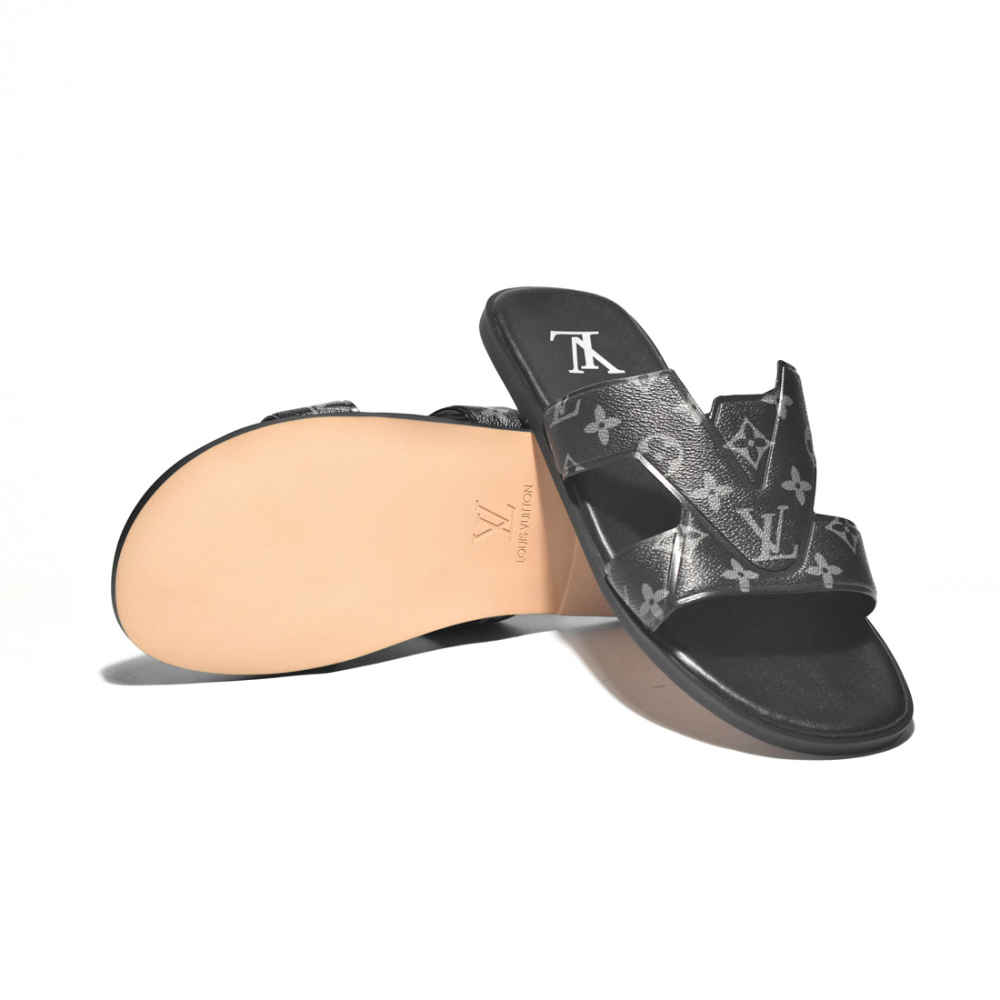 Louis Vuitton Black Premium Quality Flip-flops-6