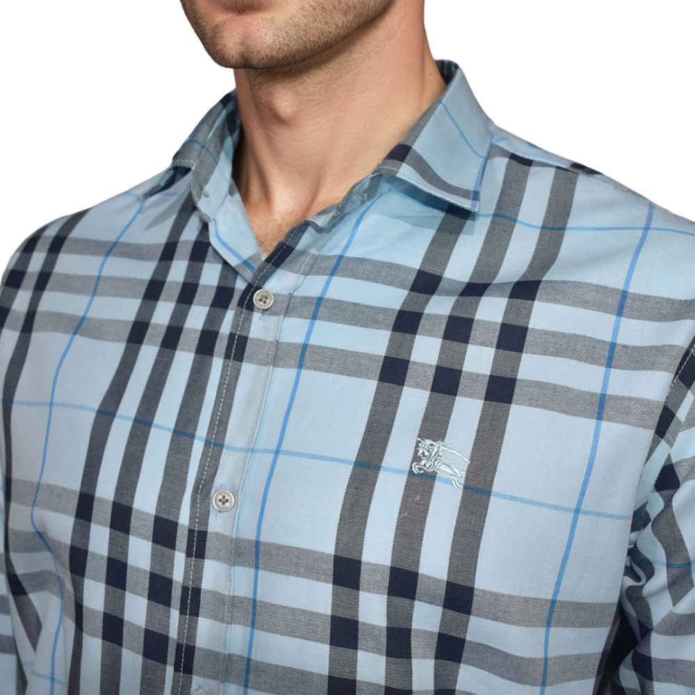 Burberry Sky Blue Premium Quality Shirt-3