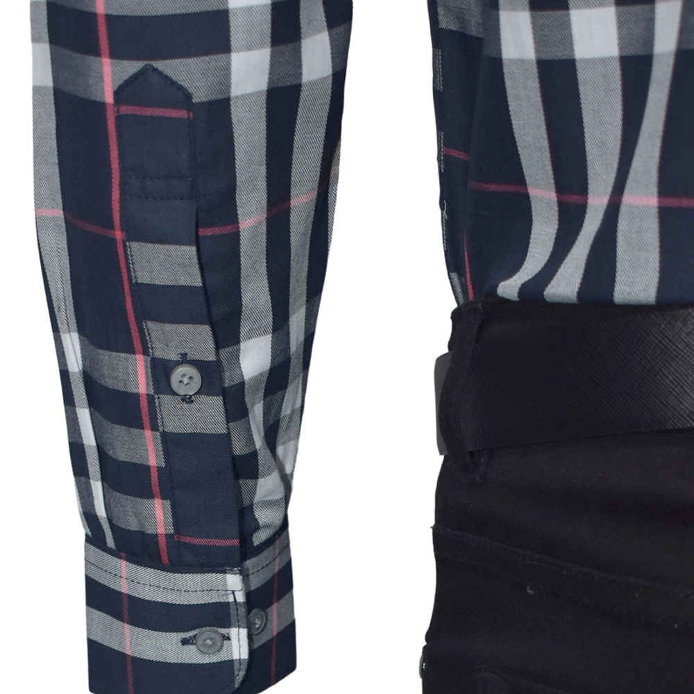 Burberry Navy Blue Premium Quality Shirt-4