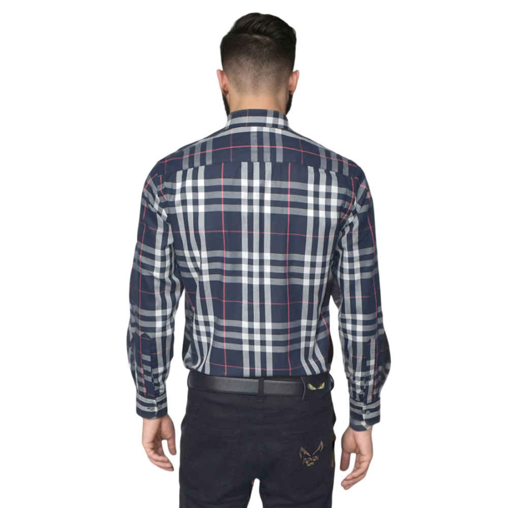 Burberry Navy Blue Premium Quality Shirt-1