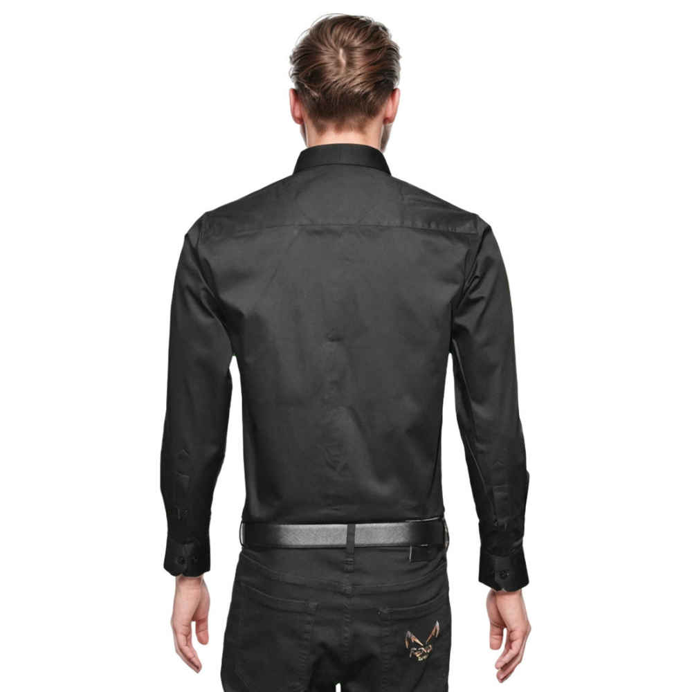 Armani Exchange Black Premium Pocket Logo Shirt-thumb-1