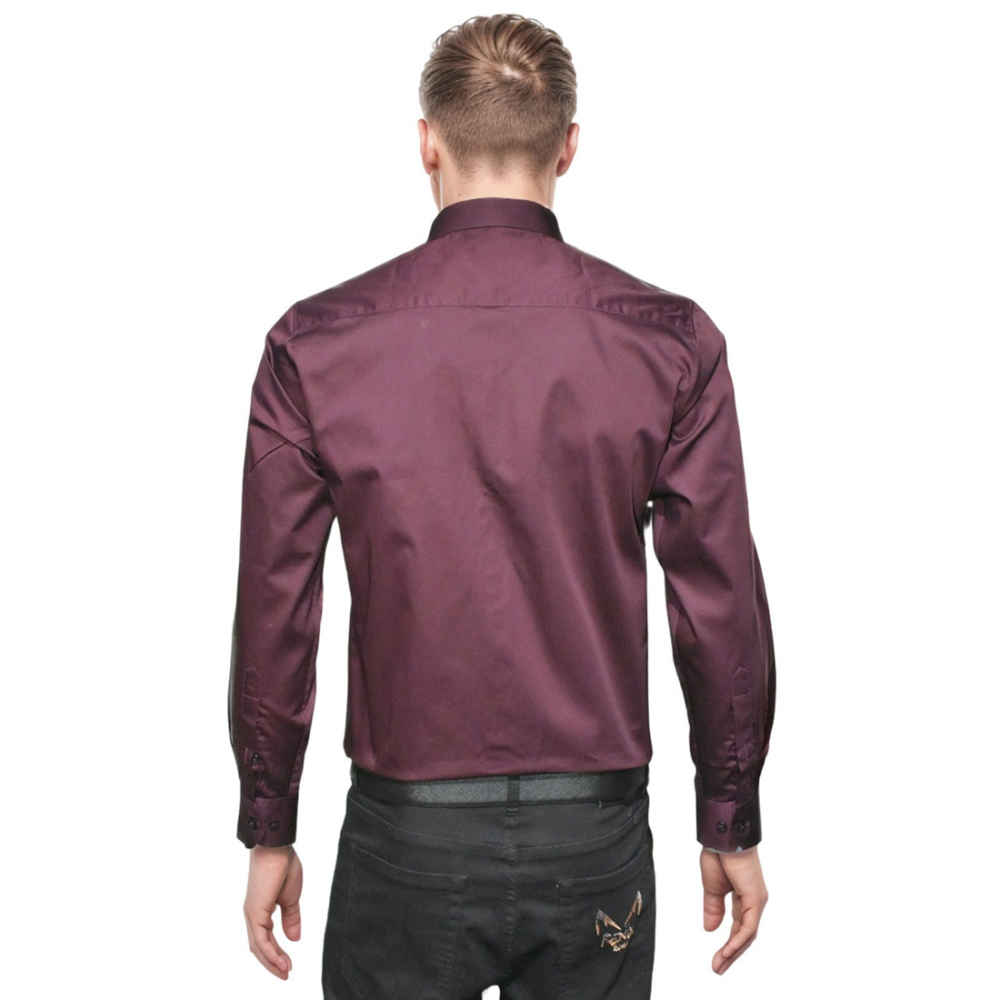 Armani Exchange Wine Premium Pocket Logo Shirt-1
