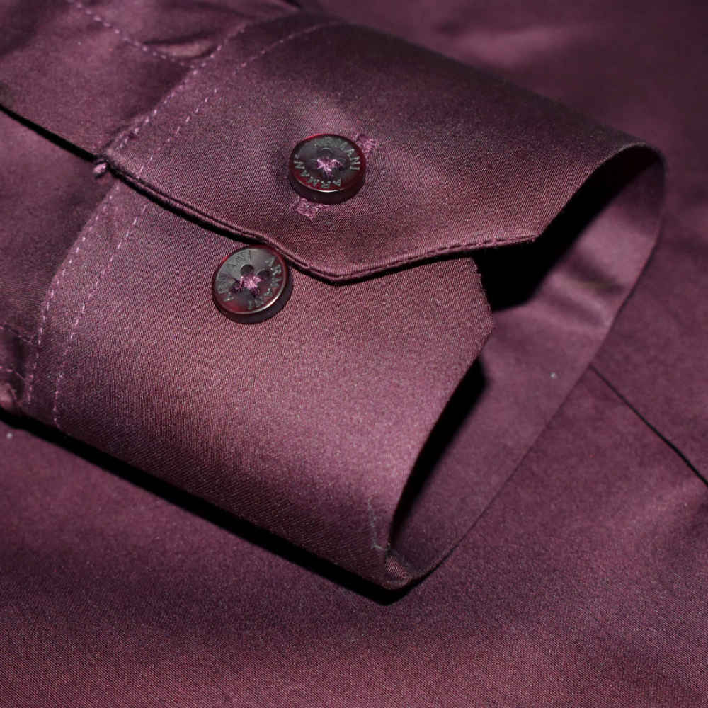 Armani Exchange Wine Premium Pocket Logo Shirt-4