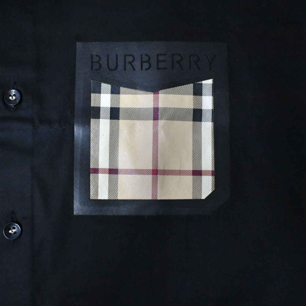 Burberry Pocket Logo Navy Blue Premium Quality Shirt-3