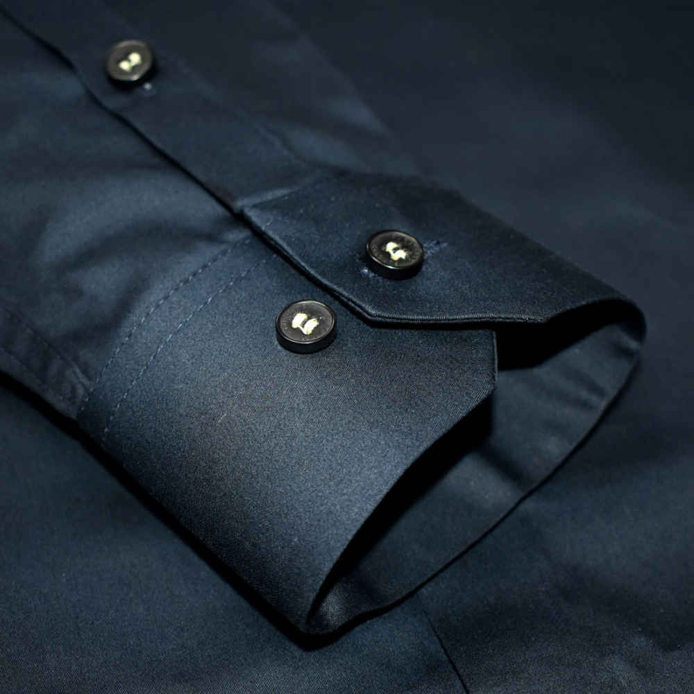 Burberry Pocket Logo Navy Blue Premium Quality Shirt-4