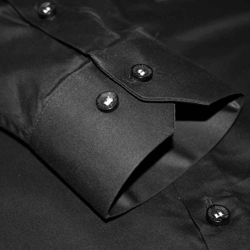 Burberry Pocket Logo Black Premium Quality Shirt-4