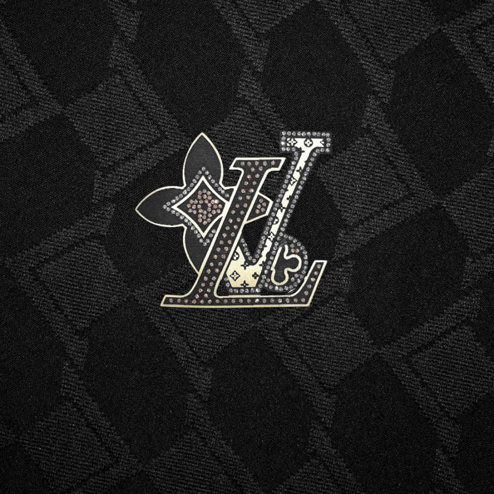 Louis Vuitton Black Jacquard Textured Premium Shirt-3