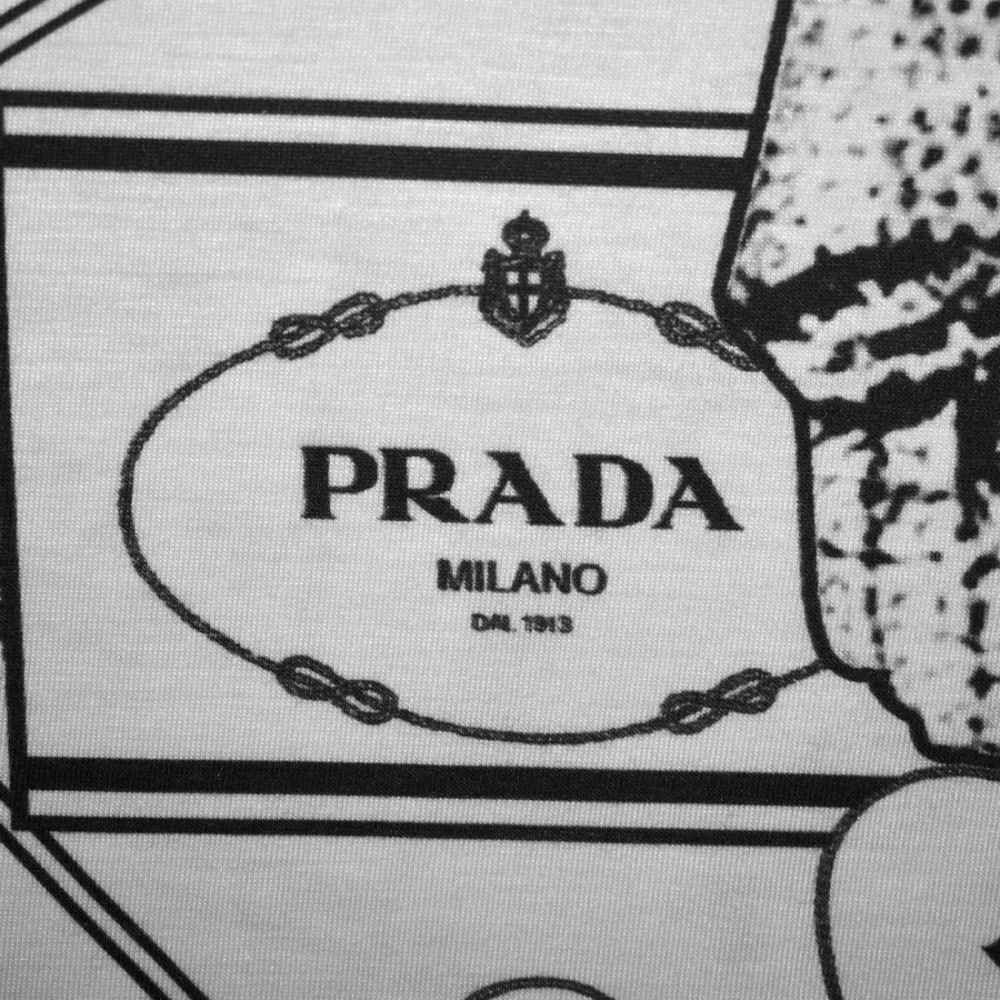 Prada White Premium Quality Short Sleeve Shirt & Shorts Combo-4