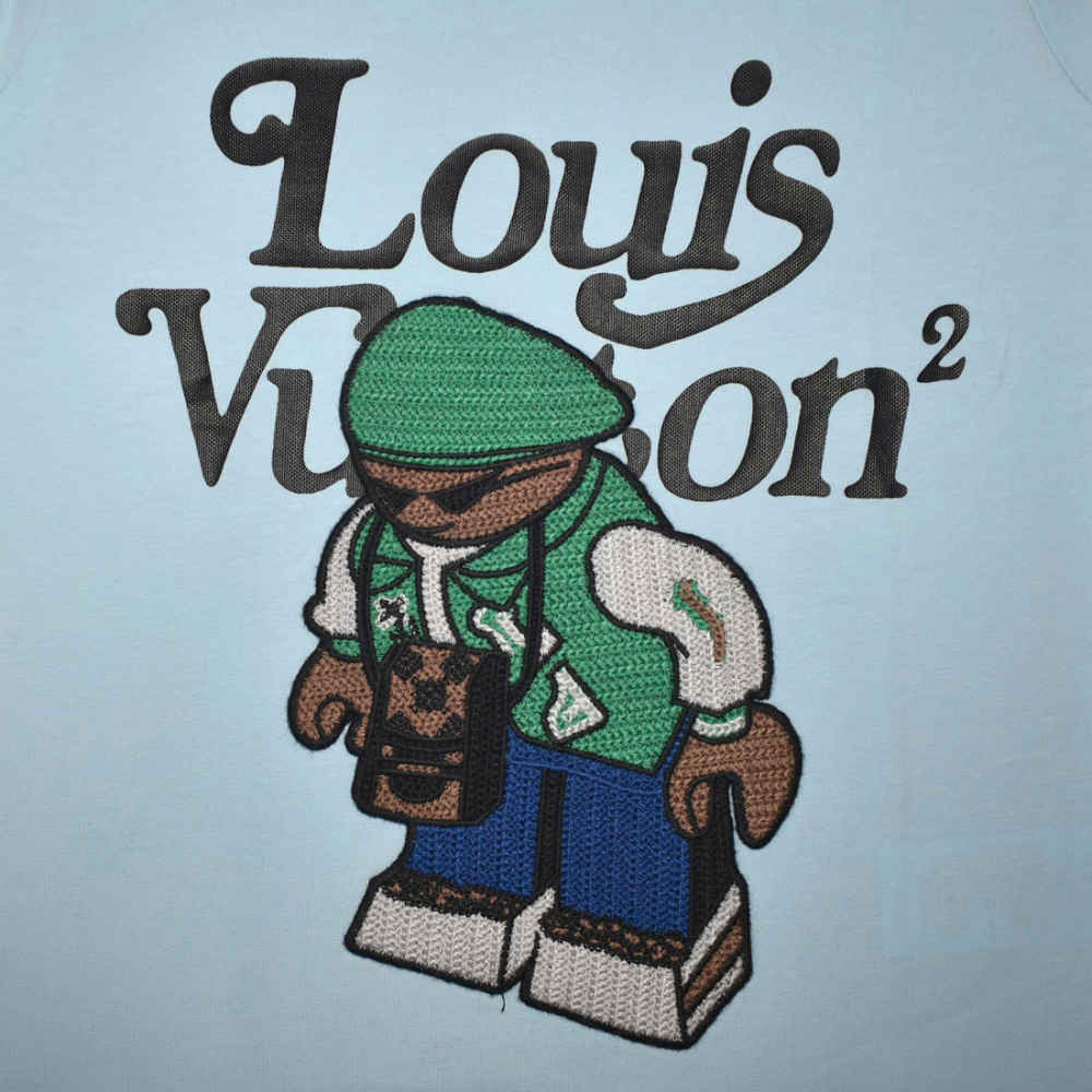 Louis Vuitton Sky Blue Premium Quality Kids T-shirt-thumb-3