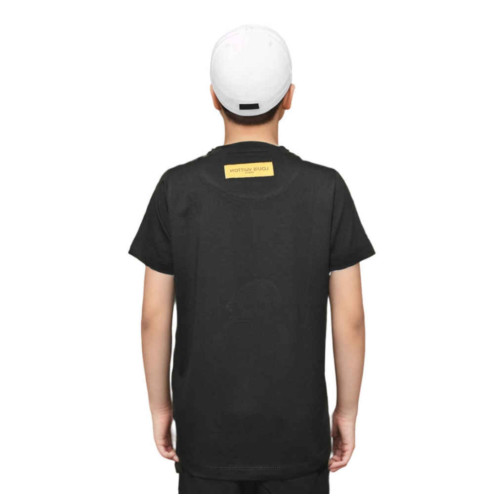 Louis Vuitton Black Premium Quality Kids T-shirt-1