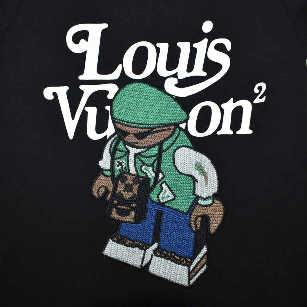 Louis Vuitton Black Premium Quality Kids T-shirt-3