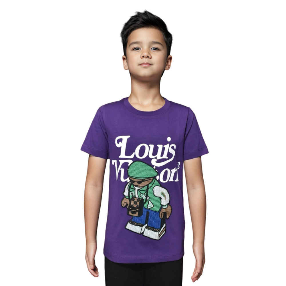 Louis Vuitton Purple Premium Quality Kids T-shirt-thumb-0