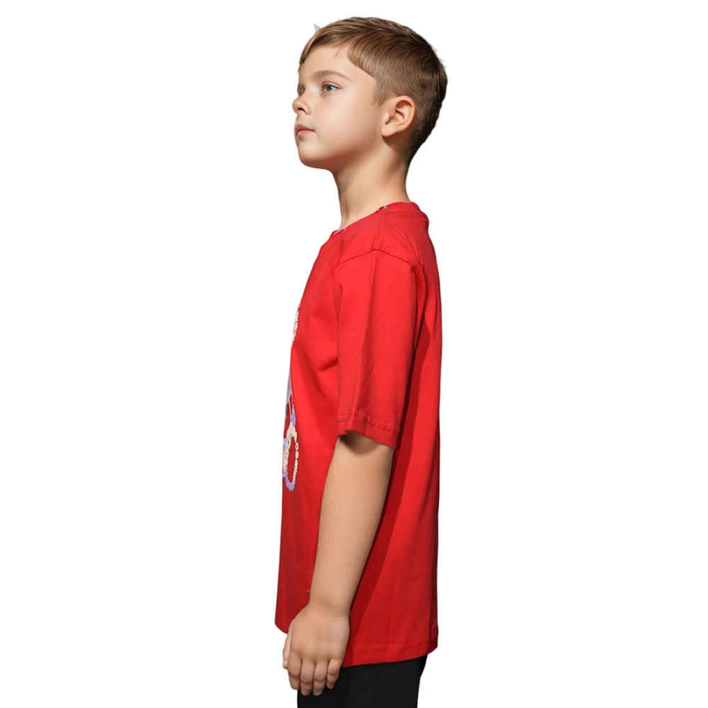 Moschino Teddy Print Red Premium Kids T-shirt-2