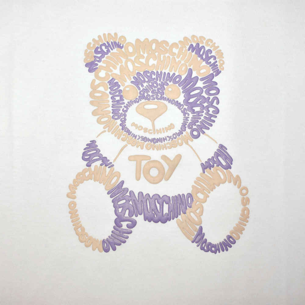 Moschino Teddy Print White Premium Kids T-shirt-thumb-3