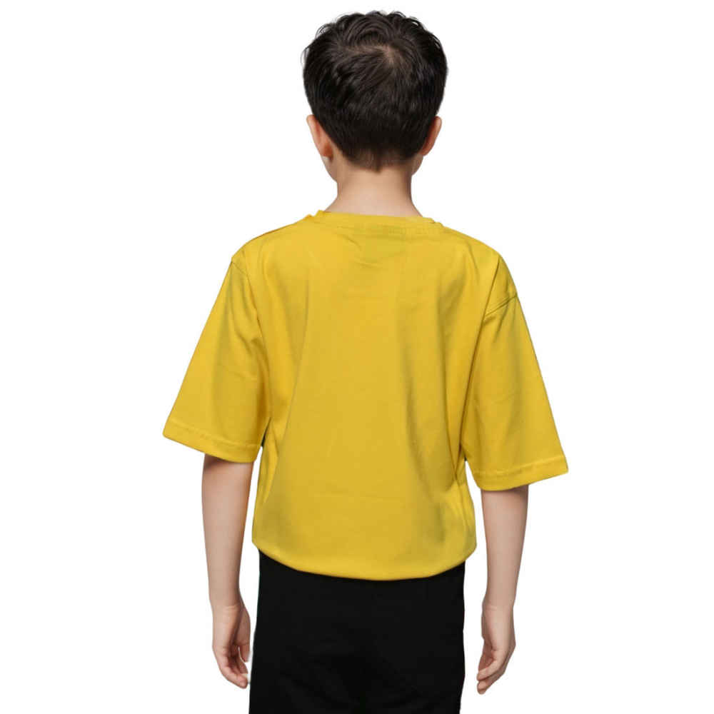 Moschino Yellow Teddy Print Premium Kids T-shirt-thumb-2