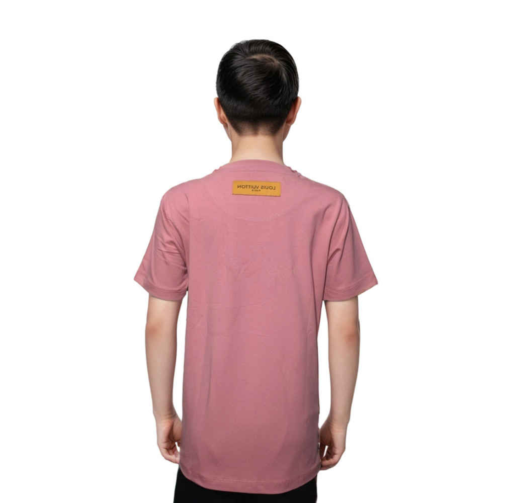 Louis Vuitton Pink Embroidery Design Kids T-shirt-thumb-1