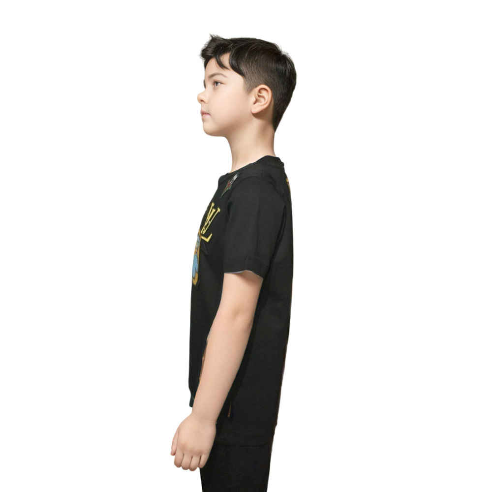 Louis Vuitton Black Embroidery Design Kids T-shirt-thumb-2