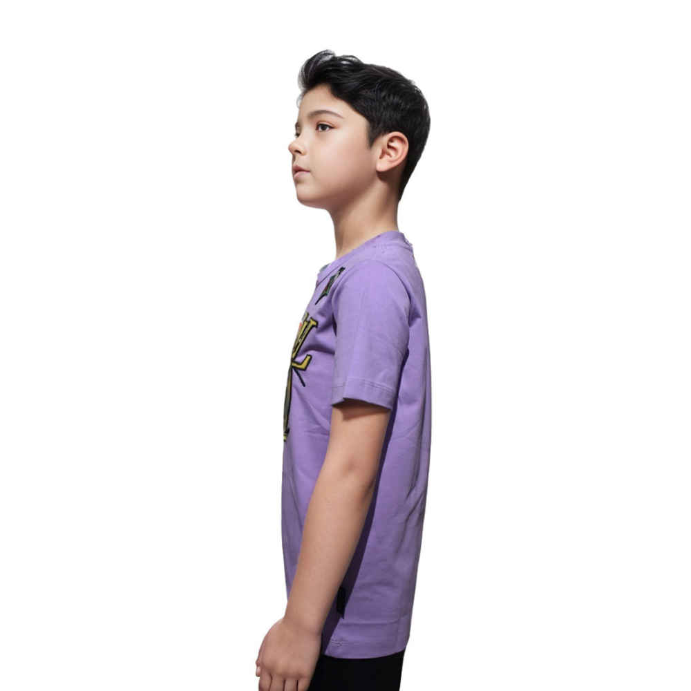Louis Vuitton Purple Embroidery Design Kids T-shirt-thumb-2
