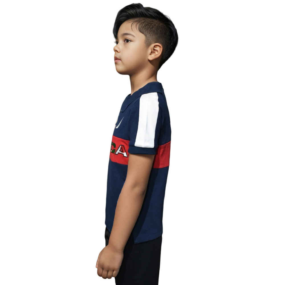 Nautica Blue Premium Quality Kids T-shirt-2